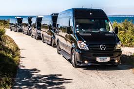 Private Island Beautiful Day For A Fleet Of Sleek Mercedes Sprinter Vans Luxury Van Mercedes Benz Vans Mercedes Sprinter