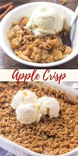 Apple Crisp With Cinnamon Brown Sugar Delicious Crumble Topping Recipe Easy Apple Crisp Recipe Apple Recipes Baked Apple Recipes
