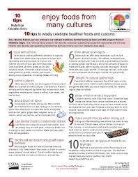 Tip Sheet 31 Enjoy Foods From Many Cultures Food Tips My Plate