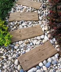 Stepping Stones Log Sleepers Modern Landscape New York Nicolock Paving Stones And Retaining Wal Backyard Landscaping Railroad Ties Landscaping Backyard