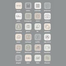 18000 Iphone Ios 14 Minimalistic App Icons Pack Charcoal Etsy App Icon Iphone Icon Iphone App Layout