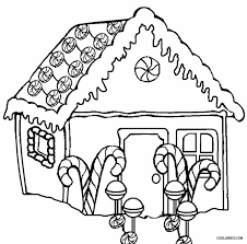 Printable Gingerbread House Coloring Pages For Kids Cool2bkids House Colouring Pages Snowman Coloring Pages Coloring Pages