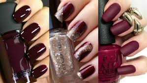 Sparkly glitter nail art design. 25 Photos Of Burgundy Nail Designs For A Very Chic Winter