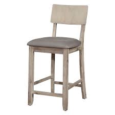 Linon Jordan Counter Stool Gray Wash 24 Inch Seat Height Walmart Com Upholstered Bar Stools Counter Stools Linon Home Decor