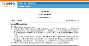 Cbse Exams Make You Sure You Go Through These Sample Papers For Class Xii Biology Sample Paper Question Paper This Or That Questions