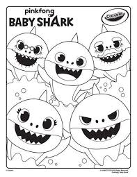 Baby Shark Color Page Shark Coloring Pages Crayola Coloring Pages Baby Coloring Pages