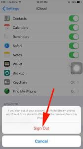 Tap On Icloud Signout Iphone Calendar Reminder Icloud
