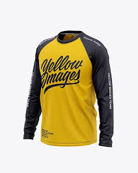 Men S Raglan Long Sleeve T Shirt Mockup Front Half Side View In Apparel Mockups On Yellow Images Object Mockups Shirt Mockup Clothing Mockup Mens Raglan