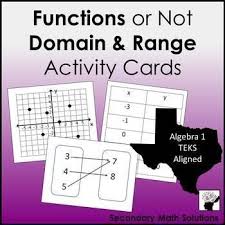 Functions Or Not Domain And Range Activity Cards Secondary Math Math Lesson Plans Activity Cards