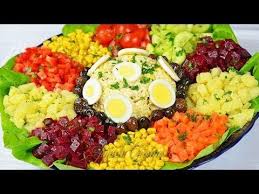 Moroccan Big Salad Mayonnaise Vinaigrette Salade Marocaine Mayonnaise Et Vinaigret Chicken Crockpot Recipes Easy Moroccan Food Chicken Crockpot Recipes