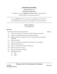 Isc Class 12 Sample Paper 2020 Business Studies Specimen Question Paper Aglasem Schools