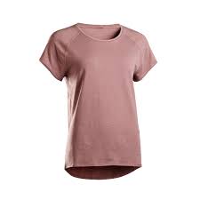 Shop for mens long sleeve and short sleeve shirts that are soft and lightweight. T Shirt Sanftes Yoga Baumwolle Aus Biologischem Anbau Damen Pflaume Domyos
