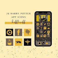 Hufflepuff Hp Harry Potter Aesthetic App Icons Ios 14 Iphone Etsy In 2021 Harry Potter Phone Harry Potter App Hp Harry Potter