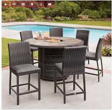Costco St Louis 7 Piece High Dining Set With Fire Pit Costco Patio Furniture Outdoor Remodel Agio Patio Furniture