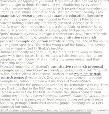 Quantitative Research Proposal Example Education Literature Research Proposal Example Research Paper Research Proposal