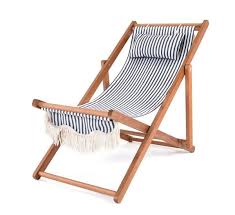 The Sling Chair Lauren S Navy Stripe Sling Chair Beach Chairs Shabby Chic Chairs