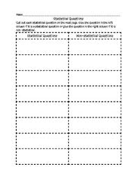 For example, how many minutes do 6th grade students typically spend on homework each week? is a statistical question. Identifying Statistical Questions Cut And Paste Worksheet By Rachel Hovermale