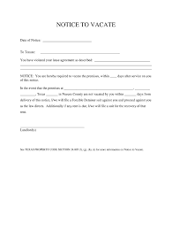 In the state of texas, if tenants hold over, or stay in the rental unit after the rental term has expired, then the landlord must give tenants notice before evicting them. Texas Notice To Vacate Form Fill Online Printable Fillable Blank Pdffiller