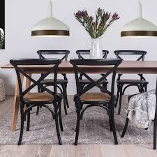 Provincial Cross Back Chair Black Dining Chairs Dining Crossback Chairs Cross Back Dining Chairs Black Dining Room