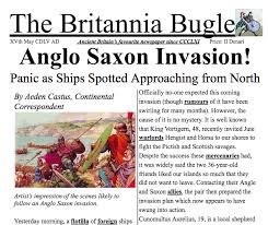 Anglo Saxon Invasion Newspaper Article An Example Imitation Text That Could Be Ideal If Your Topic Is The Anglo Saxons And In 2021 Anglo Saxon Saxon Newspaper Article