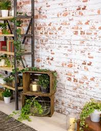 26 Walls You Won T Believe Are Wallpaper Painted Brick Walls Faux Brick Walls Brick Interior Wall