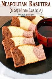 Fabulous Tri Colored Neapolitan Kasutera Neapolitan Castella With Chocolate Honey And Strawberry Flavored Cakes Ba No Bake Cake Baking Castella Cake Recipe