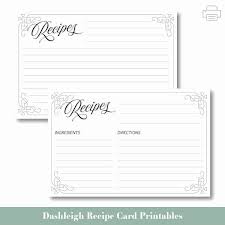 Free 4x6 Recipe Card Template Elegant Printable Black And White Recipe Cards Double Si Recipe Cards Template Recipe Cards Printable Free Printable Recipe Cards