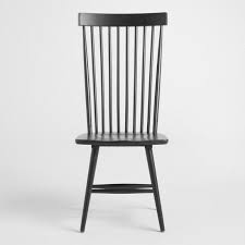 Black Wood Kamron High Back Windsor Chairs Set Of 2 World Market Dining Chairs Windsor Chair Outdoor Dining Chair Cushions