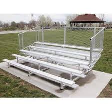 Outdoor Furniture Equipment Bleachers Aluminum Bleachers With Guardrails 5 Row 15 W 248755 G Bleachers Backyard Playground Soccer Training Equipment