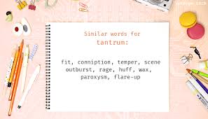 Tantrum Synonyms Similar Word For Tantrum To burn brightly either for a short time or not regularly: