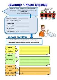 Writing A News Report Informational Writing Report Writing Writing