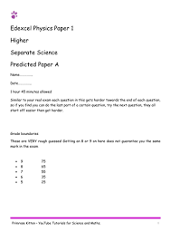 Sample Exam Papers Physics Edexcel Paper 1 Combined And Separate 9 1 Spec Higher Exam Papers This Or That Questions Gcse Physics Revision