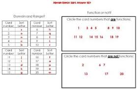 Domain And Range Matching Activity Print And Digital Matching Activity Activities Sorting Activities