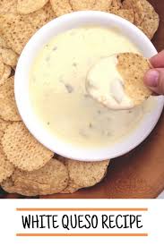 Like Your Favorite Mexican Restaurant White Queso Recipe The Welcoming Table Recipe Queso Recipe Mexican White Cheese Dip White Cheese Dip
