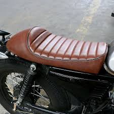 Vintage Motosiklet Cafe Racer Icin Koltuk Kahverengi Kambur Eyer Lokomotif Kawasaki Z750 W650 Suzuki Gt380 T250 Yamaha Rd Cafe Racer Seat Motorcycle Cafe Racer