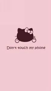 Don T Touch My Phone Ilustrasi Karakter Lukisan Huruf Seni Kucing
