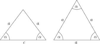 Allgemeines stumpfwinkliges dreieck (links) und gleichschenkliges stumpfwinkliges dreieck (rechts). Arten Von Dreiecken Mathepedia