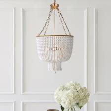 Elegant Charming Creamy White Ceramic Beaded Pendant Light 4 Light Gold Metal Accents Gold Pendant Lighting White Ceiling Light Gold Light Fixture