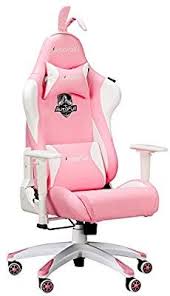 Amazon Com Autofull Pink Ergonomic Gaming Chair Cute Kawaii Pu Leather High Back Racing Office Desk Chairs With Rabbit Gamer Chair Gaming Chair Computer Chair