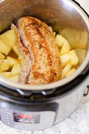 Pressure Cooker Pork Loin With Bourbon Apple Sauce In Instant Pot Instant Pot Pork Tenderloin Recipe Pressure Cooker Pork Loin Pressure Cooker Pork