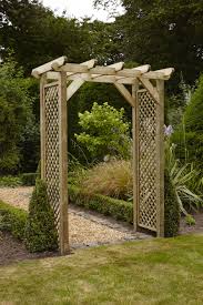 Anchor Fast Squared Lattice Arch Simply Wood Garden Arches Wooden Garden Garden Arch