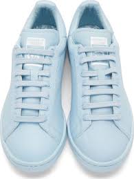Raf Simons Blue Adidas By Raf Simons Stan Smith Sneakers Blue Shoes Men Blue Shoes Blue Sneakers