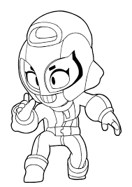 Les héros sont prêts à gagner des cristaux pour leur équipe. Brawl Stars Coloring Pages Print 350 New Images
