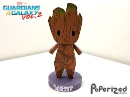 Guardians Of The Galaxy Vol 2 Baby Groot Papercraft Guardians Of The Galaxy Baby Groot Groot