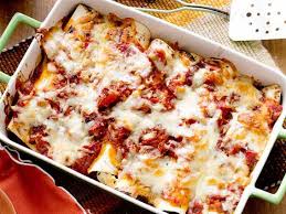 Chicken And Chorizo Spanish Enchiladas Recipe Food Network Recipes Chorizo Recipes