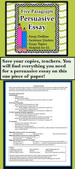 Everything Your Students Will Need For A Persuasive Essay On Just One Piece Of Paper It Even Incl Persuasive Essays Writing A Persuasive Essay Writing Lessons