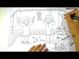 Download this free vector about chuseok festival drawing theme, and discover more than 10 million professional graphic resources on freepik. Celebrating Diwali Festival Drawing For Kids Youtube Diwali Festival Drawing Diwali Drawing Drawing Tutorials For Beginners