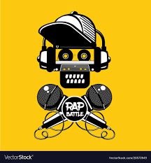 Hip Hop Party Rap Battle Sign With Skull And Two Microphones Retro Style Illustration Download A Free Preview Or High Quality Adobe Illustrator Ai Eps Pdf