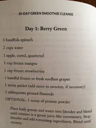 Day 1 Ingredients Berry Green 10 Day Green Smoothie Green Detox Smoothie Smoothie Cleanse Recipes