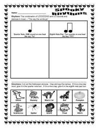 Spooky Rhythms A Rhythm Activity For Young Elementary Music Students Halloween Music Lessons Rhythm Activities Music Curriculum